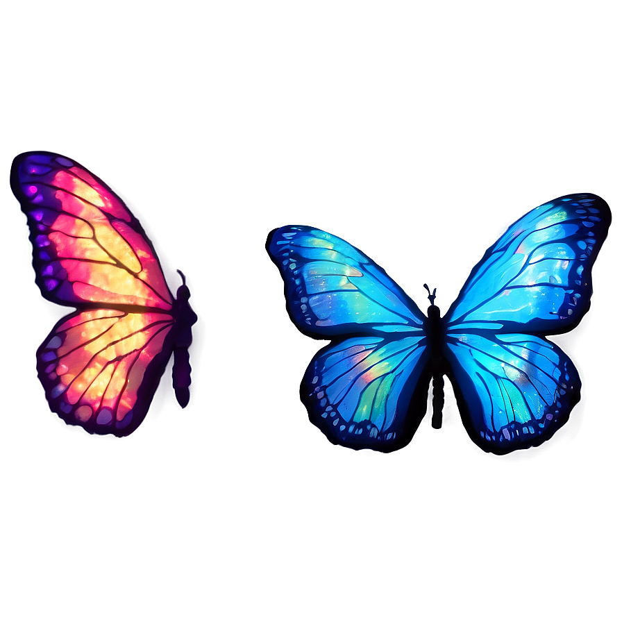 Iridescent Butterfly Glow Png Lqb PNG Image