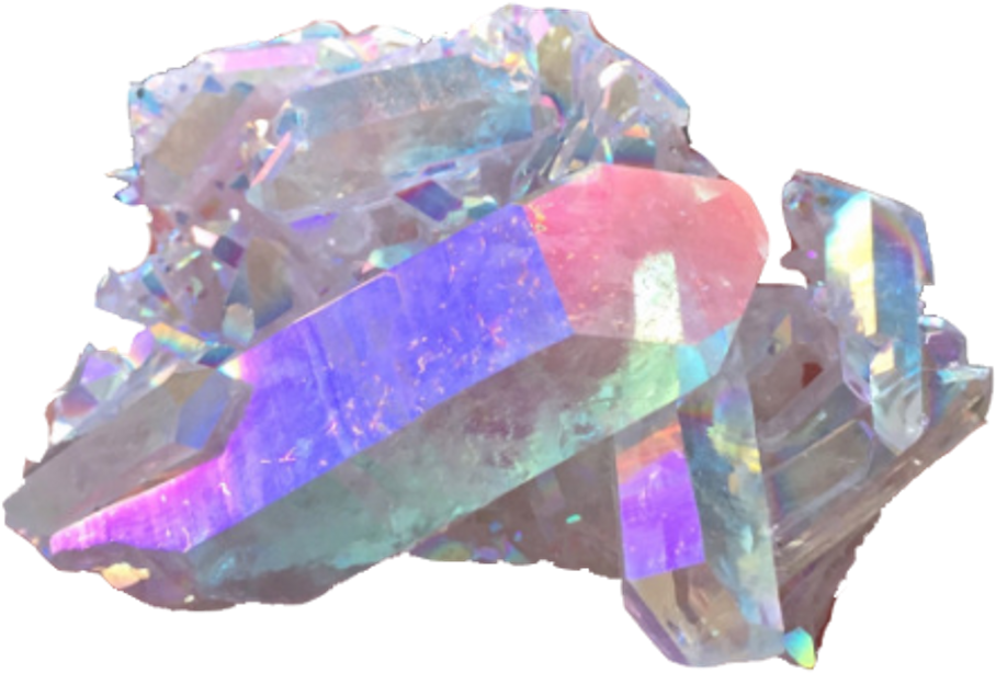 Iridescent Crystal Cluster.png PNG Image