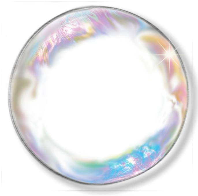 Iridescent Soap Bubblewith Sun Reflection PNG Image