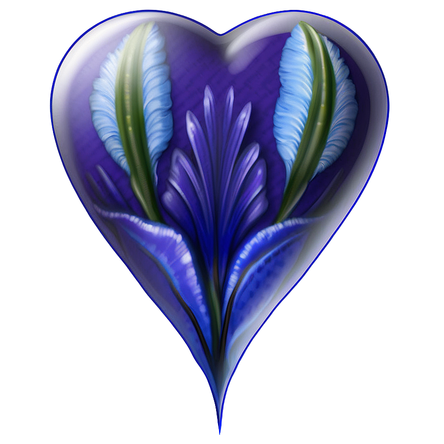 Iris Blue Heart Icon Png 06272024 PNG Image