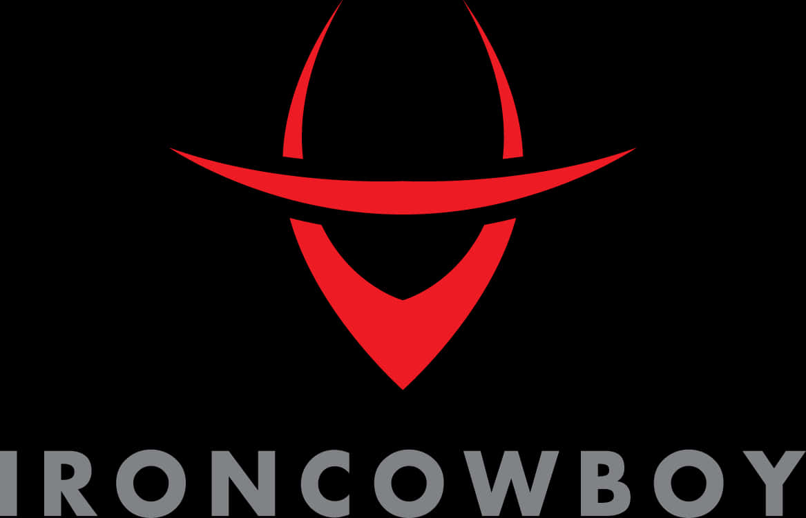 Iron Cowboy Logo Redand Black PNG Image