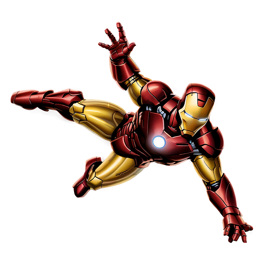 Iron Man Flying Illustration Png Eky98 PNG Image