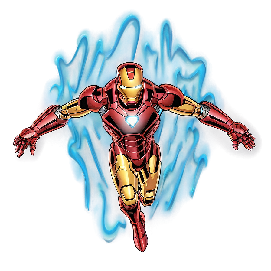 Iron Man Flying Illustration Png Uvr5 PNG Image