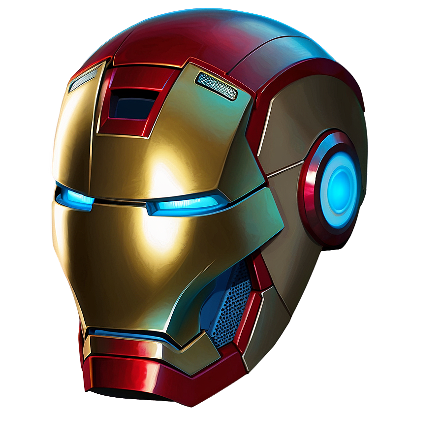 Iron Man Helmet With Glowing Eyes Png Hbv43 PNG Image