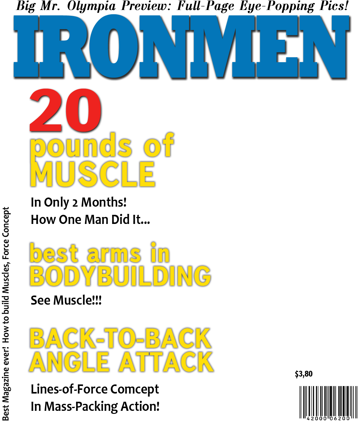 Iron Man Magazine Cover Muscle Gain Promotion PNG Image