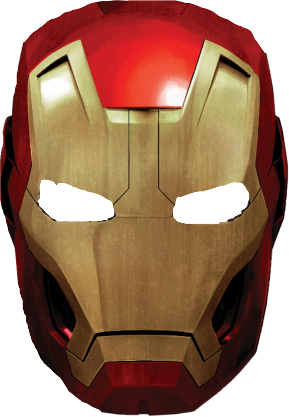 Iron Man Mask Red Gold PNG Image