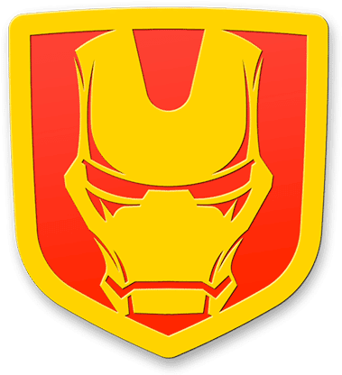 Iron Man Mask Shield Design PNG Image