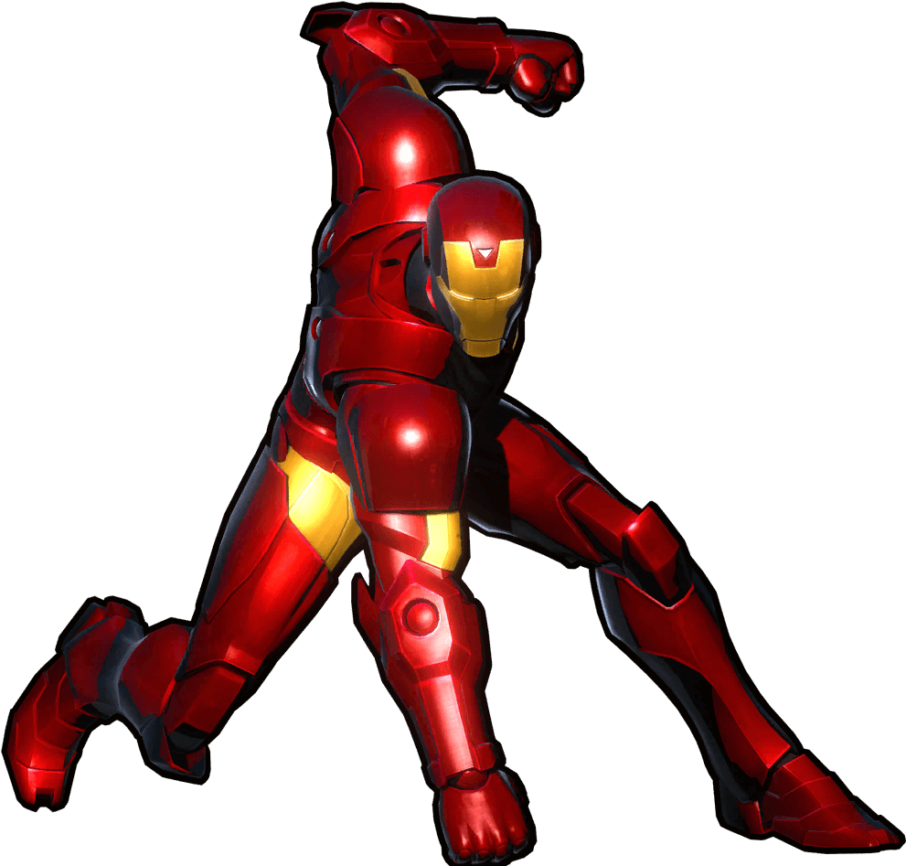 Iron Manin Action Pose PNG Image