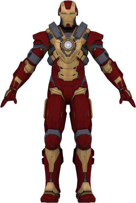 Iron Suit Armor Standing PNG Image