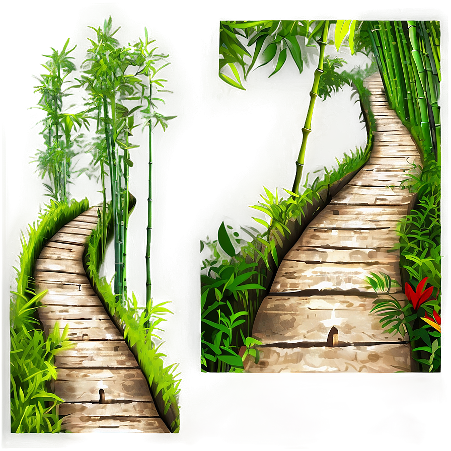 Island Bamboo Forest Path Png Ebm31 PNG Image