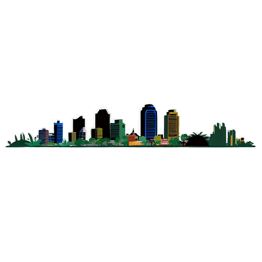 Island City Skyline Png 05232024 PNG Image