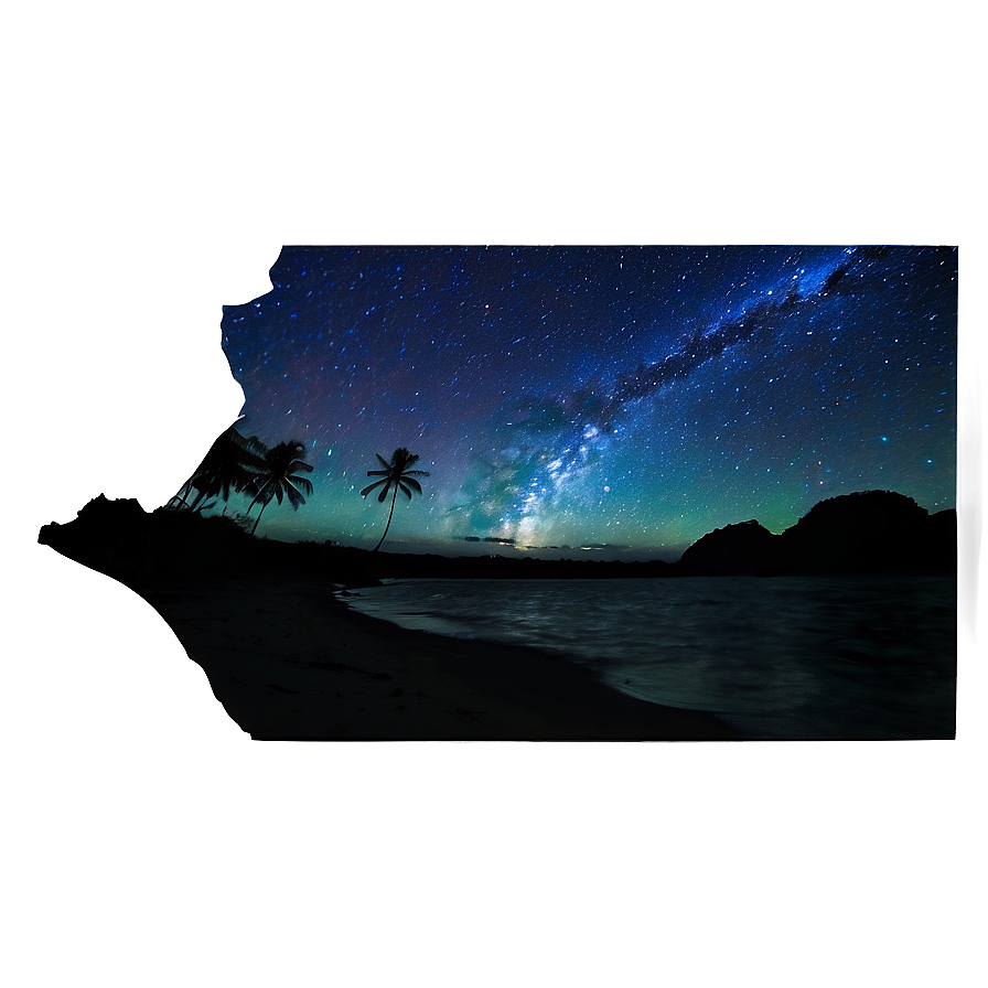 Island Night Sky Stars Png 05232024 PNG Image