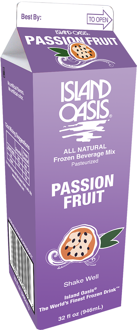 Island Oasis Passion Fruit Frozen Beverage Mix PNG Image