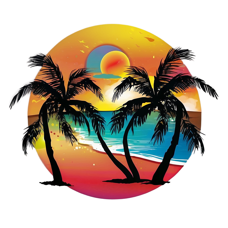 Island Sunset Silhouette Png 62 PNG Image