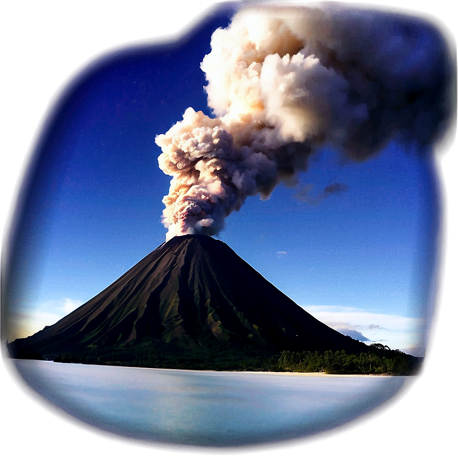 Island Volcano Eruption View Png 66 PNG Image