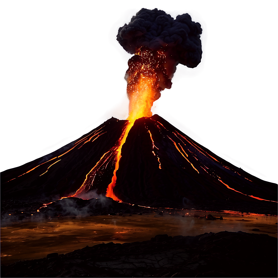 Island Volcano Eruption View Png Ldi74 PNG Image