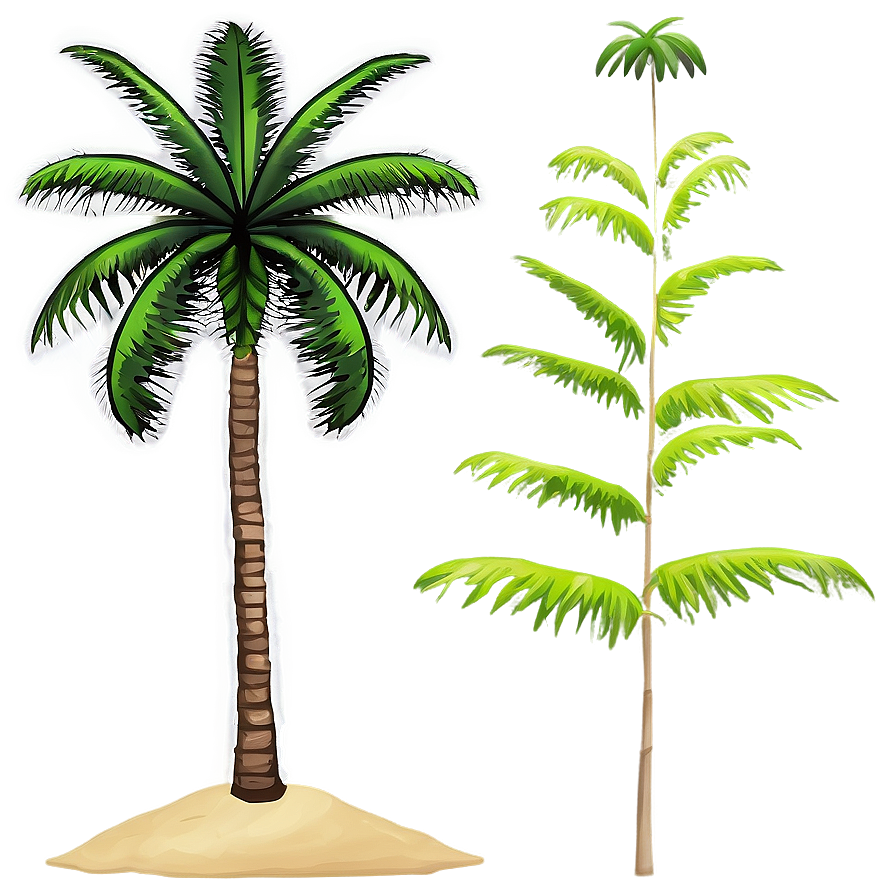 Island With Palm Trees Png Pvs PNG Image