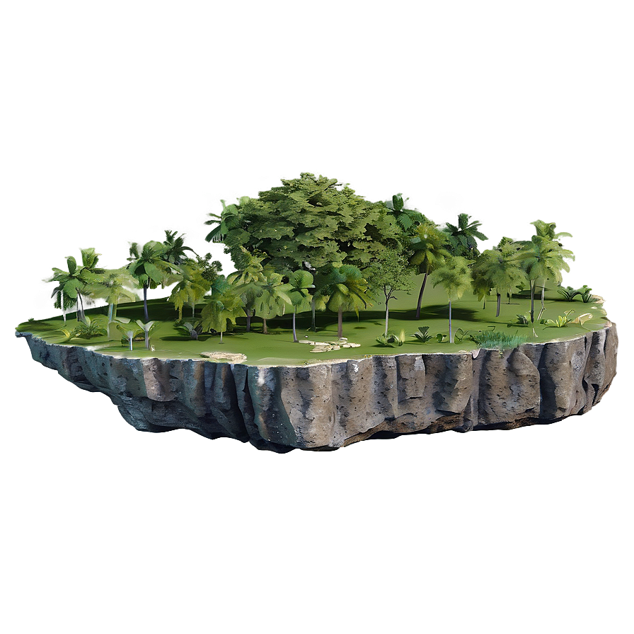 Isolated Cliff Island Png Clr PNG Image