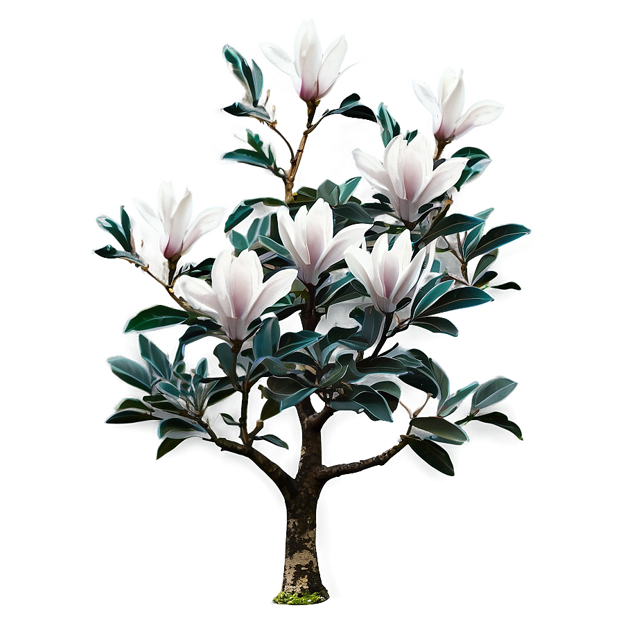 Isolated Magnolia Tree With Clear Sky Png Lpu36 PNG Image