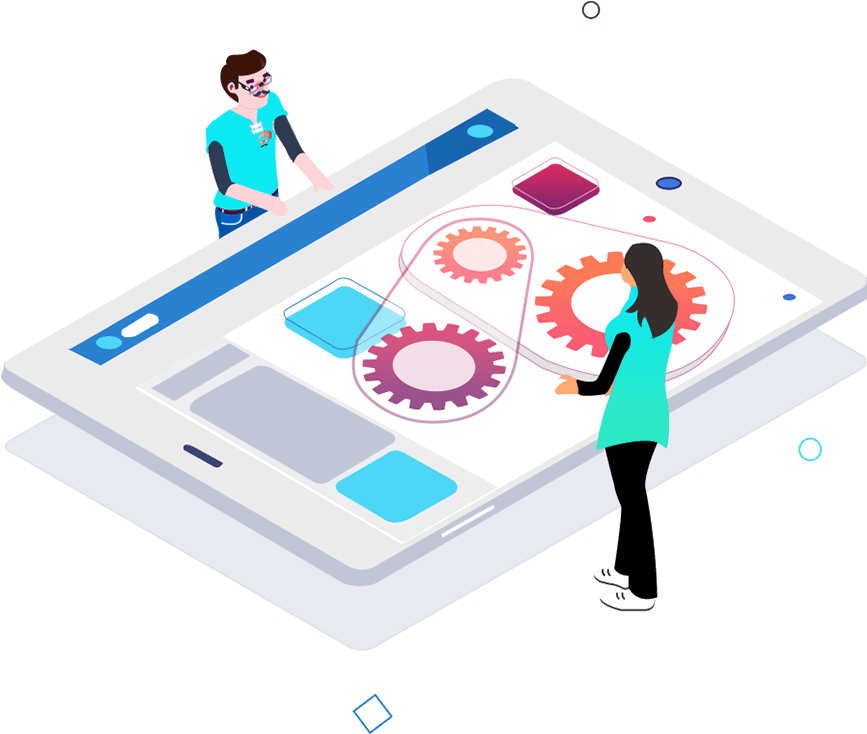 Isometric App Development Concept PNG Image