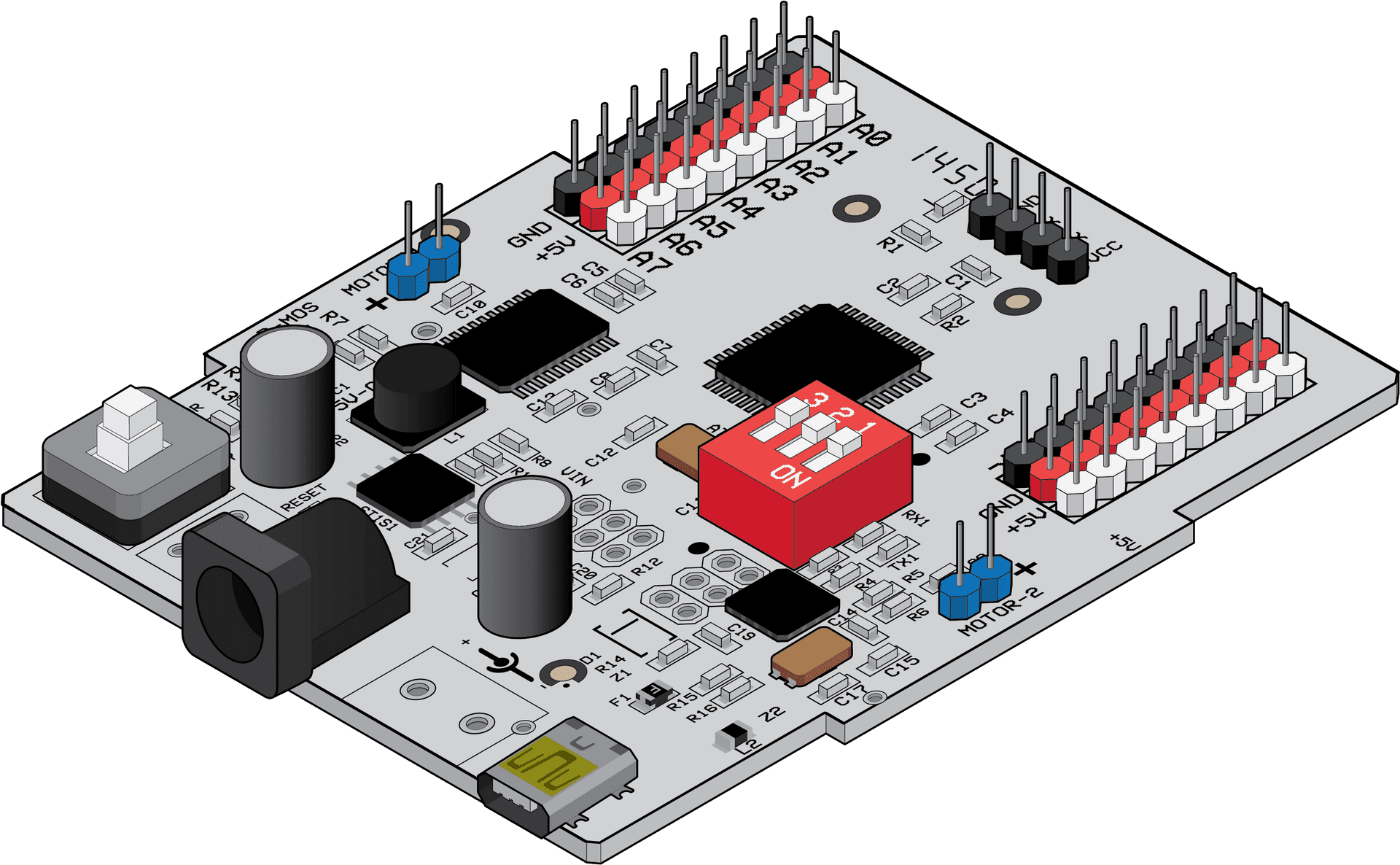 Isometric Electronic Controller Board Illustration PNG Image