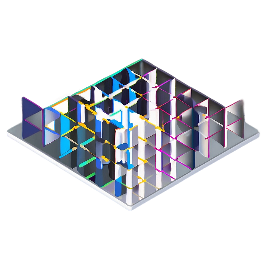 Isometric Grid With Highlights Png 06282024 PNG Image