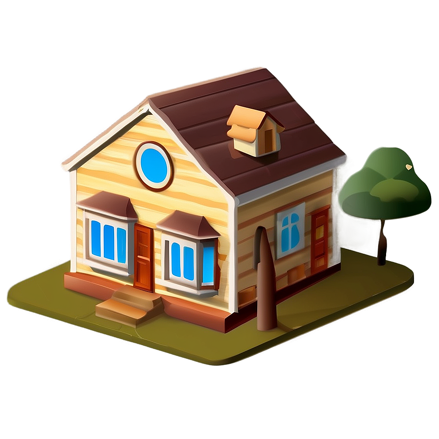 Isometric House Emoji Png Nbn28 PNG Image