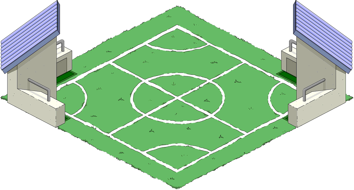 Isometric Soccer Field Illustration PNG Image