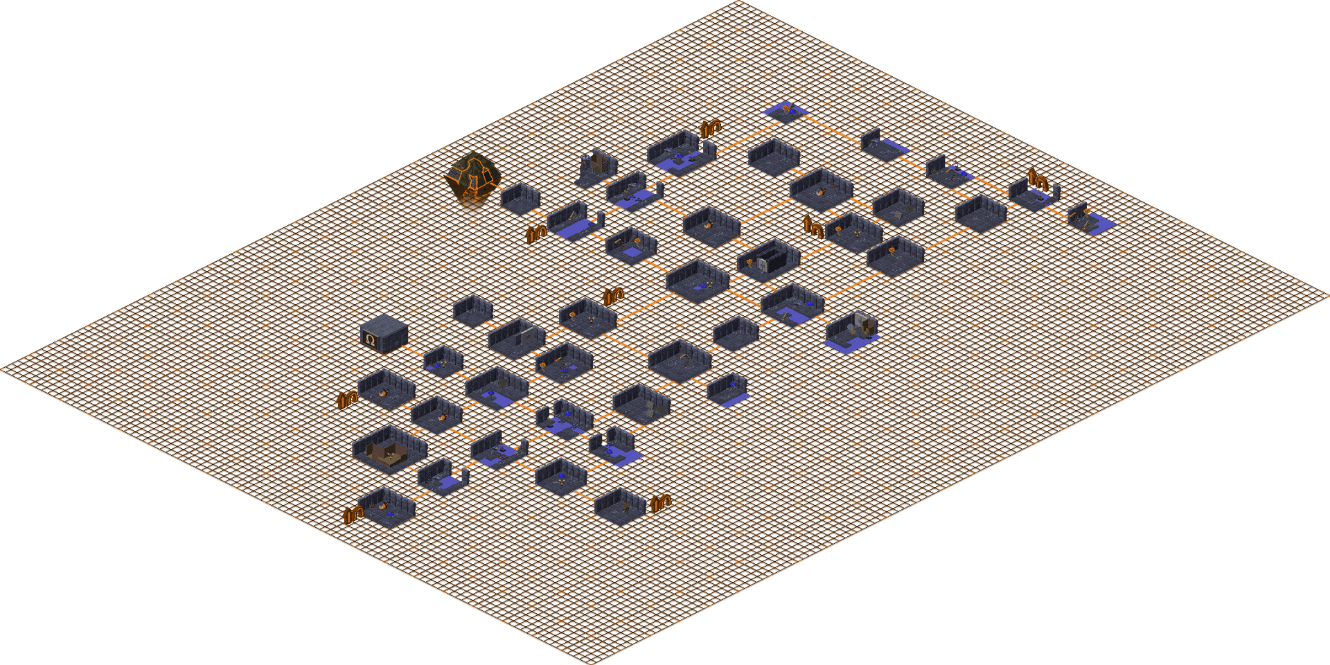 Isometric View Abstract Structure Design PNG Image