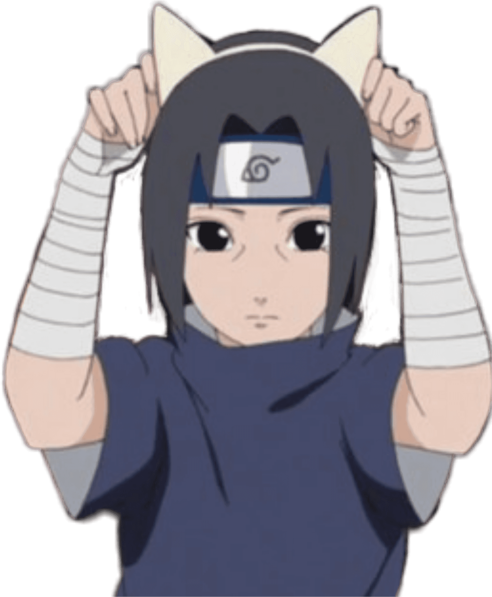 Itachi Cat Ears Animated PNG Image