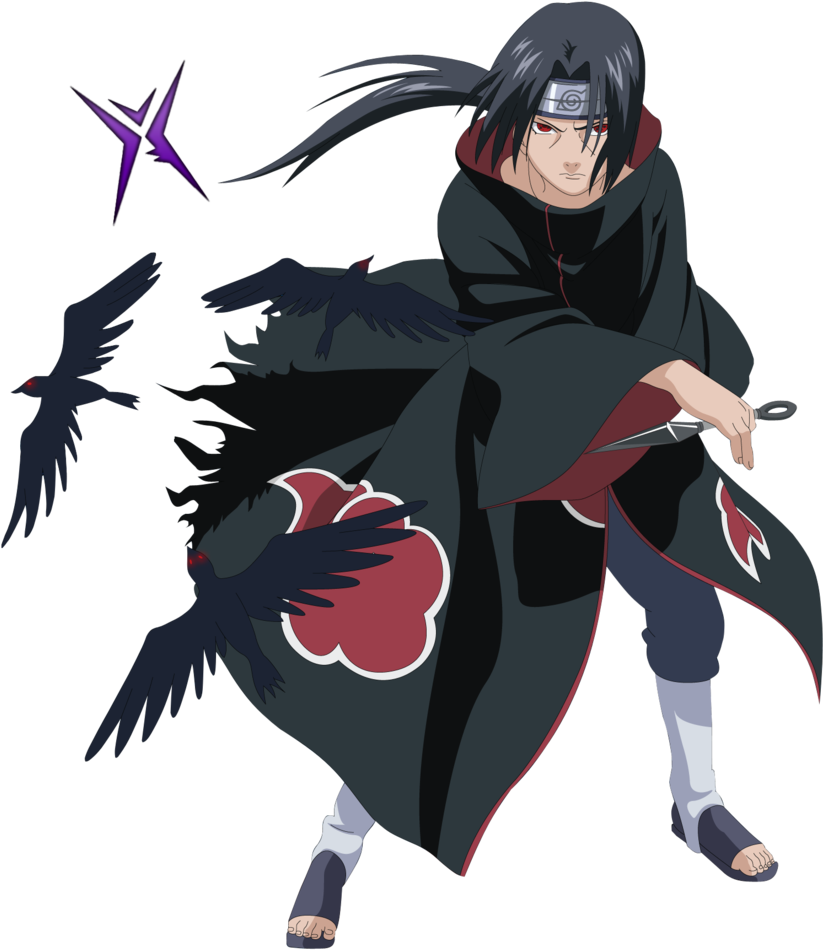 Itachi Uchiha Akatsuki Cloak PNG Image