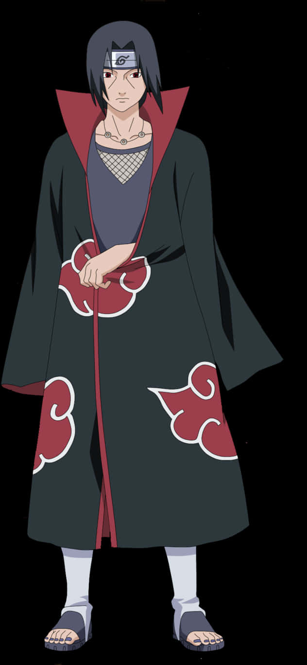 Itachi Uchiha Akatsuki Robe PNG Image