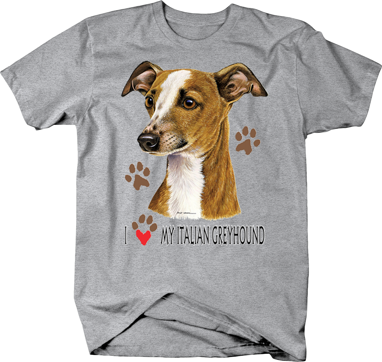 Italian Greyhound Love Tshirt Design PNG Image