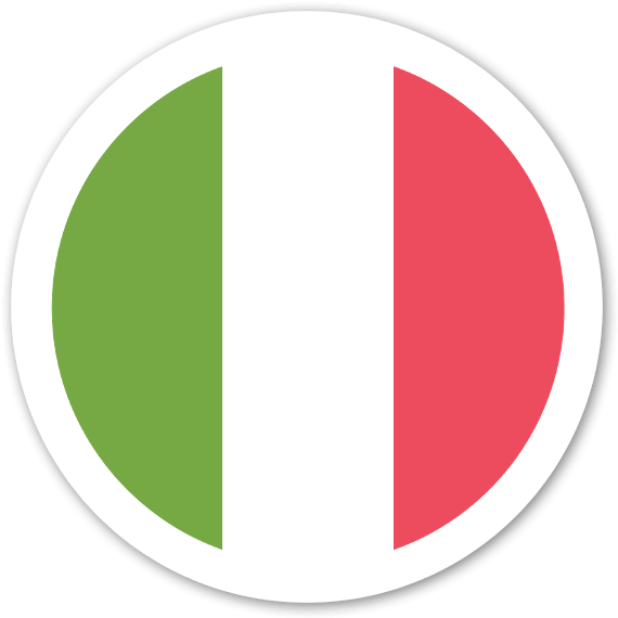 Italy Flag Round Icon PNG Image