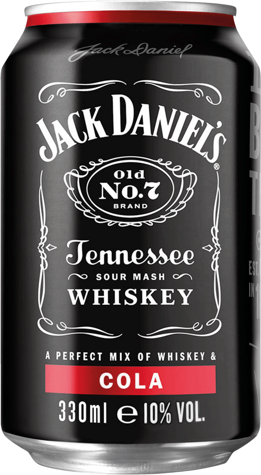 Jack Daniels Whiskey Cola Can PNG Image