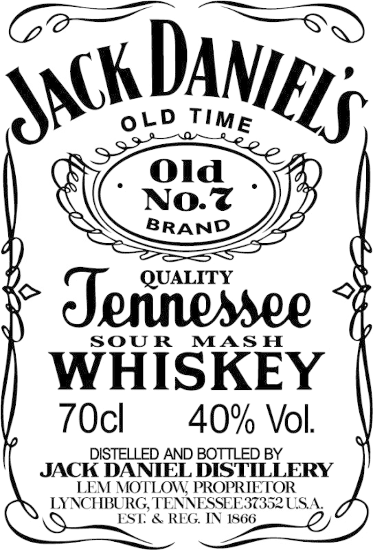 Jack Daniels Whiskey Label PNG Image