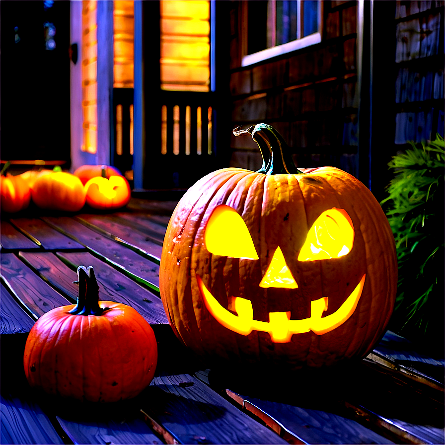 Jack O Lantern On Porch Png 27 PNG Image