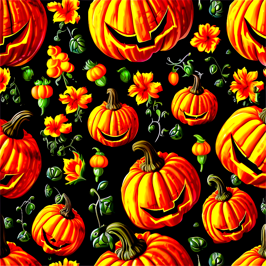 Jack O Lantern With Pumpkin Patch Png 40 PNG Image