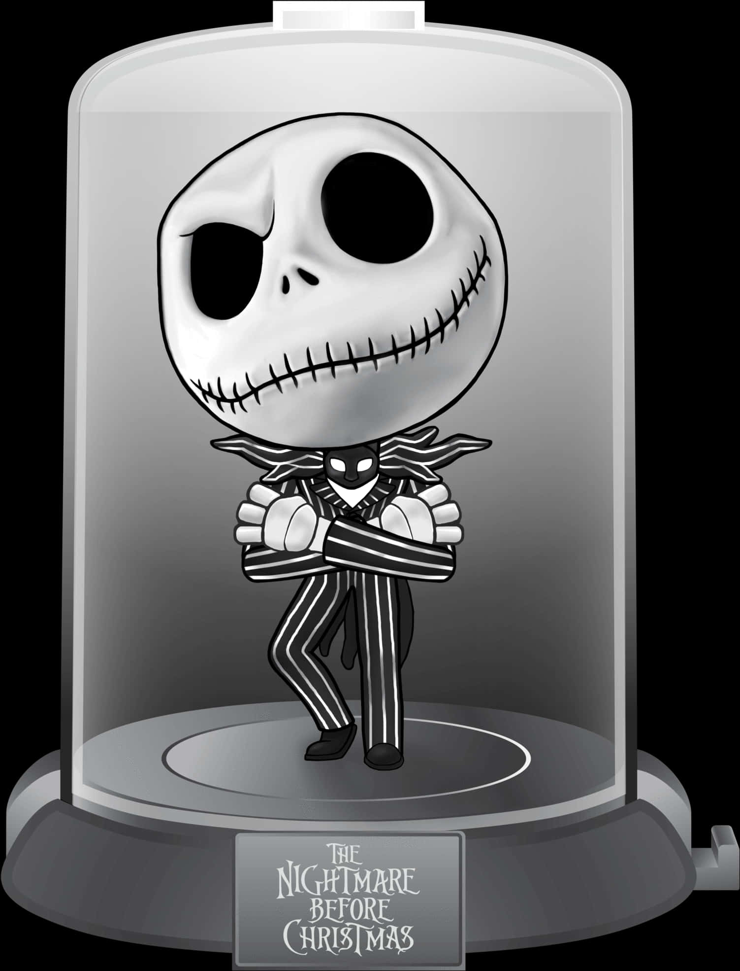 Jack Skellington Figure Display PNG Image