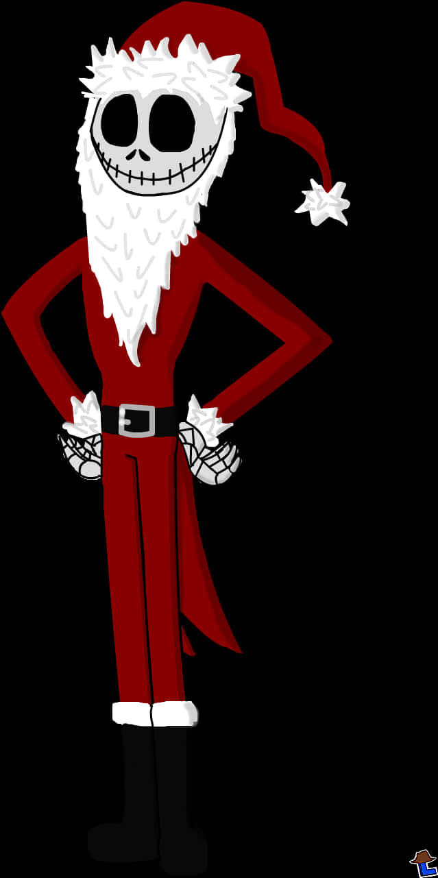 Jack Skellington Santa Costume PNG Image