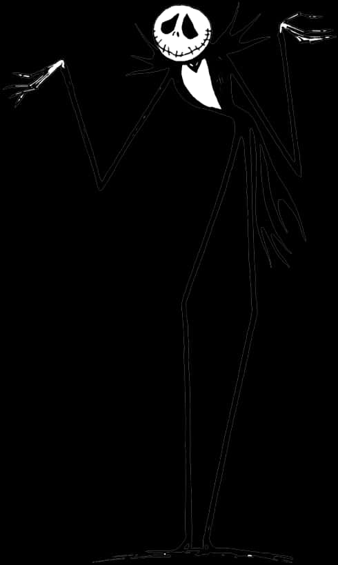 Jack Skellington Standing Pose PNG Image