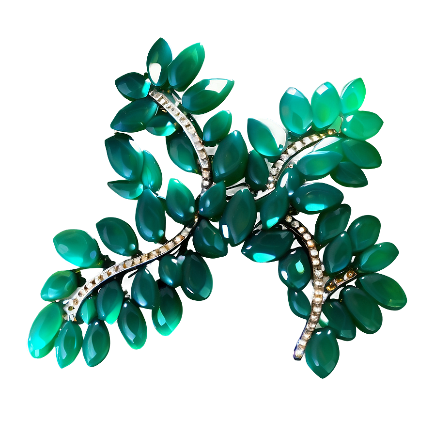 Jade Floral Brooch Png Krt98 PNG Image