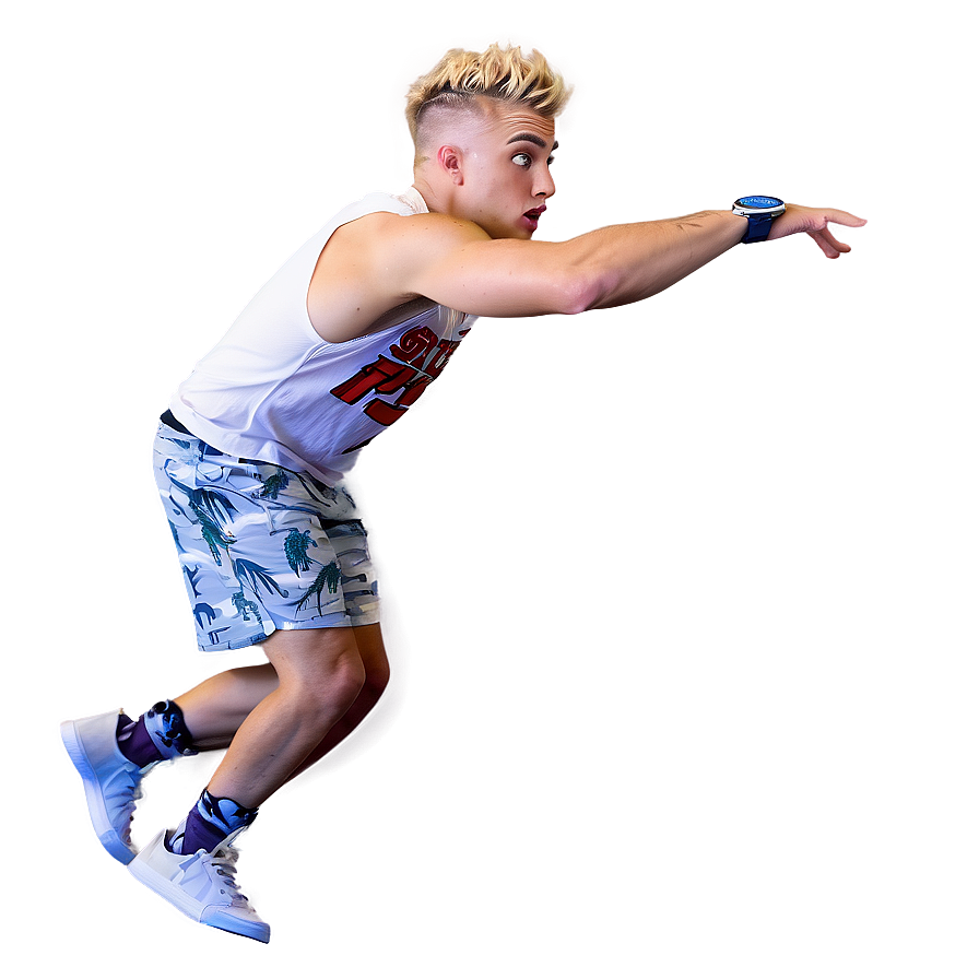 Jake Paul Action Pose PNG Image