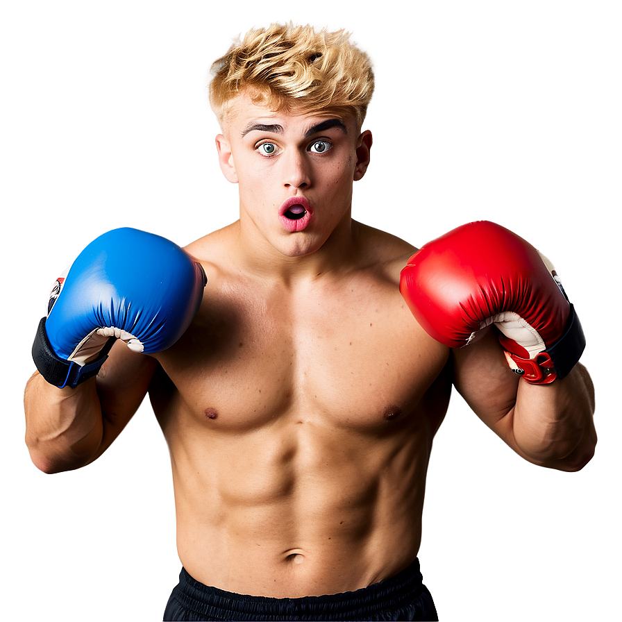 Jake Paul Boxing Pose PNG Image