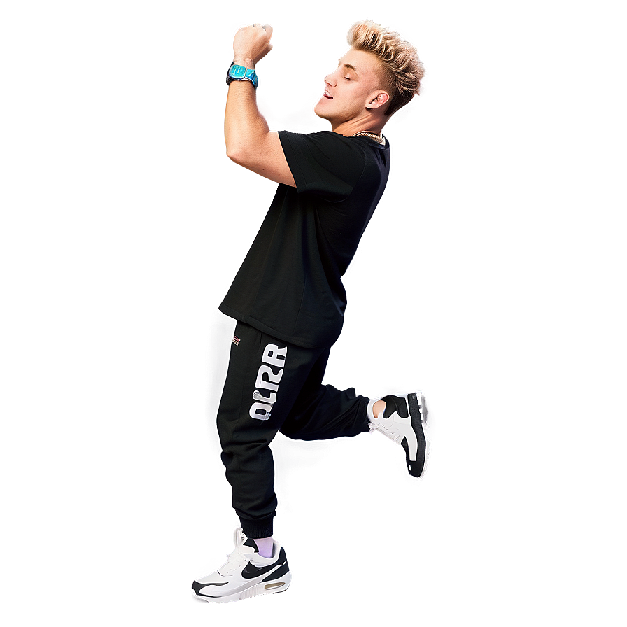 Jake Paul Flexing Pose PNG Image