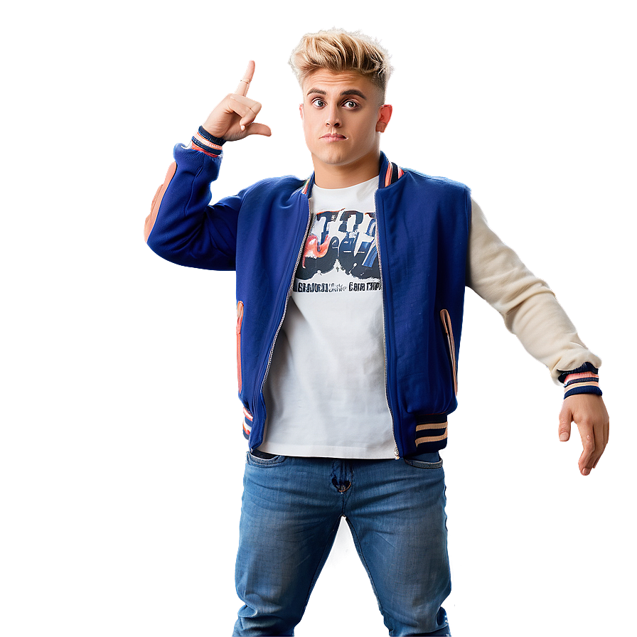 Jake Paul Pointing Gesture PNG Image