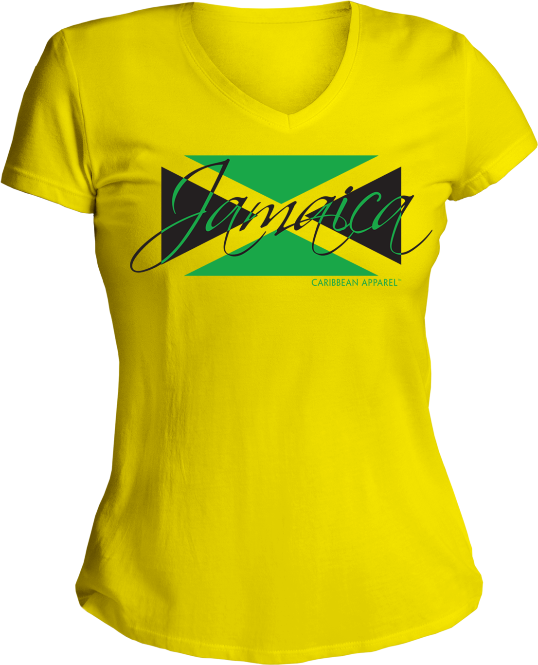 Jamaica Caribbean Apparel Yellow Tshirt PNG Image