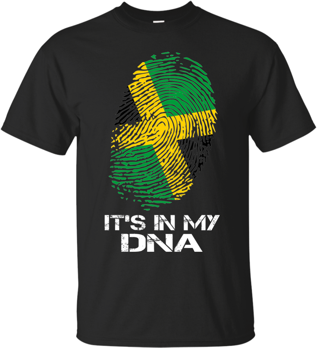 Jamaican D N A Themed T Shirt Design PNG Image