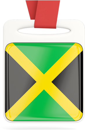 Jamaican Flag Badge PNG Image