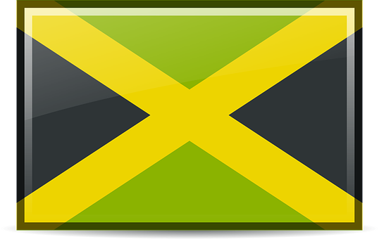 Jamaican Flag Graphic PNG Image